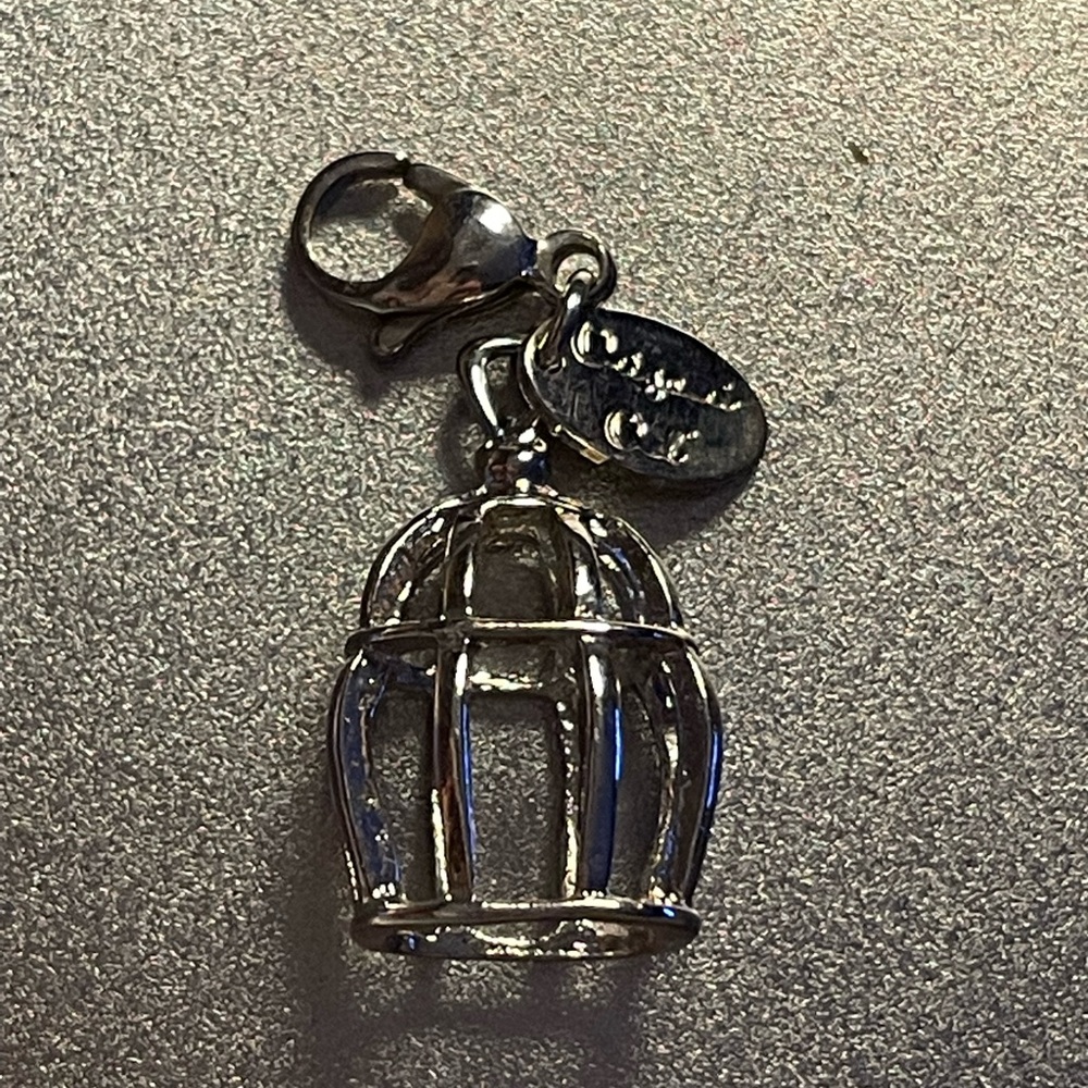 Silver Bird Cage Dangle Origami Owl NEW Authentic Retired
